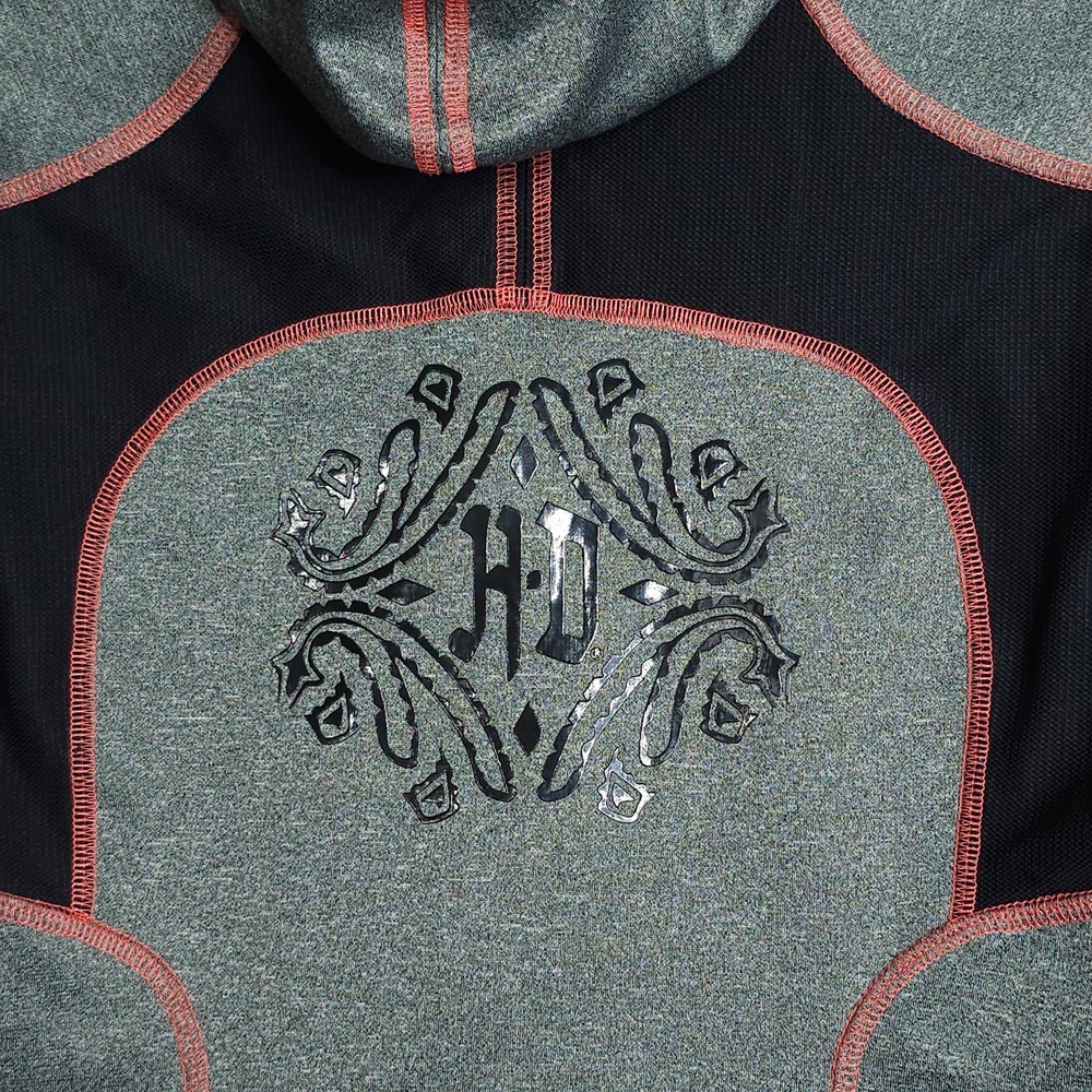 Harley Davidson Genesee Hoodie Jacket Womens Small Gray Full Zip Performance - Picture 7 of 11
